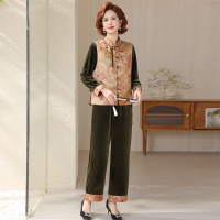 2026年女装妈妈套装40-60岁气质国风中老年女装三件套时尚简约女