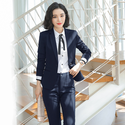 岚心云职业套装女2019新款秋装时尚气质女士西服面试正装高端西装工作服