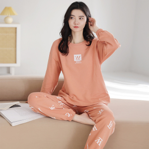 纯棉睡衣女款2025新款春秋款长袖休闲运动全棉家居服套装