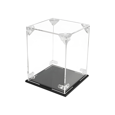 翌嘉YJ4122629 透明收纳防尘罩盲盒乐高积木手办亚克力展示盒 小号:126*126*152