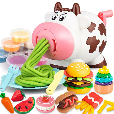 彩泥橡皮泥黏土儿童玩具手工DIY面条机冰淇淋机