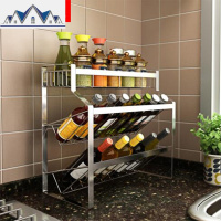 厨房调料置物架家用台面油盐酱醋调料瓶收纳架调味佐料架子酱油架 三维工匠