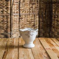 家柏饰(CORATED)法式经典柱盆花器花瓶花盆陶瓷釉下彩装饰摆件复古白瓷 柱杯(小)