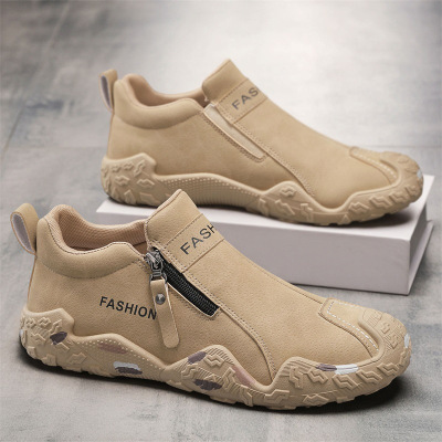 一脚蹬男鞋2026年春季新款休闲运动户外登山鞋舒适防滑工作劳保鞋