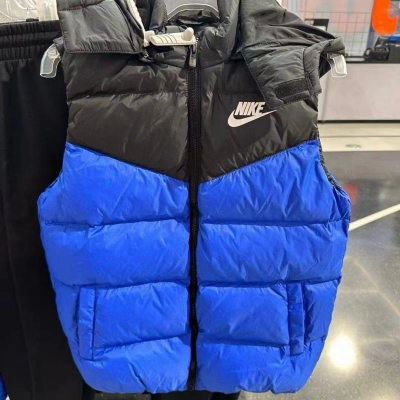 NIKE耐克连帽羽绒背心运动休闲保暖大童马甲HV1602-480 D