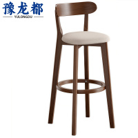 豫龙都 实木吧台椅 81cm 把