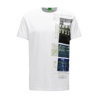 Hugo boss白色圆领印花T恤男短袖休闲潮流基础款