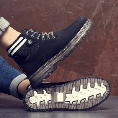 Ideamini马丁靴男高帮英伦风工装靴磨砂男士靴子2020新款情侣潮流短靴靴子