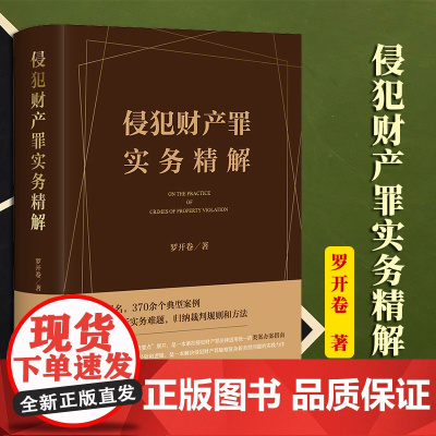 2023新书侵犯财产罪实务精解 罗开卷著 2023年5月新书 法律出版社