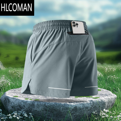 HLCOMAN跑步短裤男士可放手机速干三分运动裤马拉松专业夏季冰丝透气新款