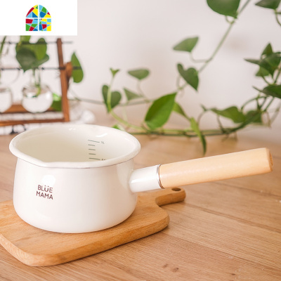 肥龙刻度卷边漏嘴奶锅宝宝辅食加厚单柄锅电磁炉燃气 FENGHOU 白熊双漏嘴有刻度