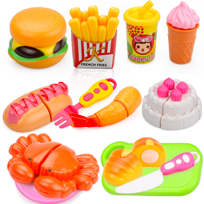 儿童过家家做饭厨房切水果切蔬菜切乐玩具男孩女孩玩具套装可切西餐13件套