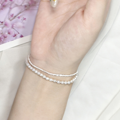 北京黄金女士日韩风格925银手链浪漫送恋人无镶嵌设计