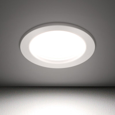 佛山照明(FSL)LED筒灯嵌入式 天花灯全铝材全白4寸12W开孔120-130mm 白光(6500K)