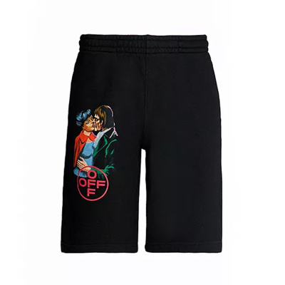 OFF-WHITE美国潮牌2020年新款男士棉质印花休闲运动短裤