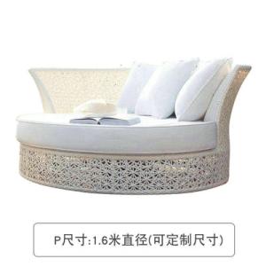 森美人户外大圆床休闲泳池藤编创意沙发床沙滩酒店躺床阳台懒人躺椅家具