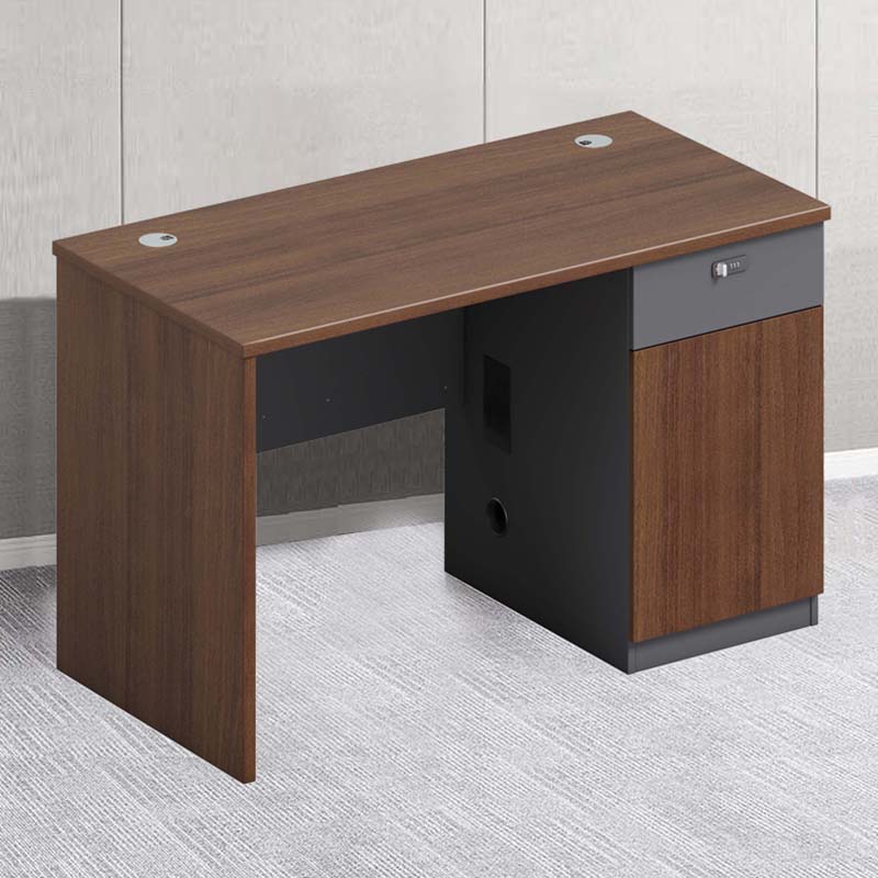 创世人 芬乾系列办公桌职员桌工位桌带锁电脑桌单人办公室桌子1.2m