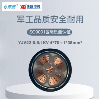 秦源牌 YJV22-0.6/1KV-4*70+1*35mm² 铜芯低压钢带铠装电力电缆 元/米 定制商品 联系客服
