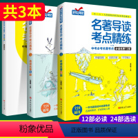 [全3本]名著导读12部+24部[赠练习册] 初中通用 [正版]名著导读考点精练初中语文七年级八年级九年级上册适用人教版
