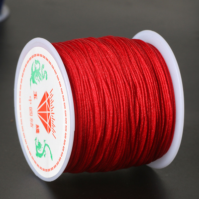 玉线编织绳diy项链挂绳-72号玉线大红色0.8mm每卷
