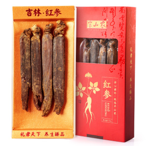 半山农 整枝红参高丽参 红参整支 4支80克 红参条 礼盒装
