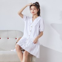 [1折价52.9元叠加优惠券]唐狮夏季新款女连衣裙白色公主裙短款初恋温柔设计感小众炸街