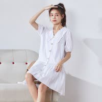 [1折价52.9元叠加优惠券]唐狮夏季新款女连衣裙白色公主裙短款初恋温柔设计感小众炸街