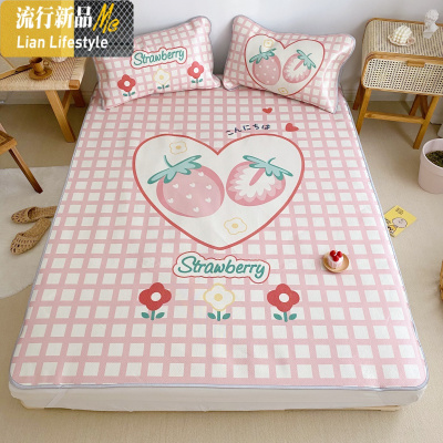 元气少女心可爱卡通冰丝凉席可水洗机洗空调软席学生宿舍单人席子 三维工匠凉席/凉枕