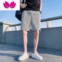 七斓高级感短裤男士夏季薄款潮牌休闲裤2023新款中裤子潮流运动五分裤