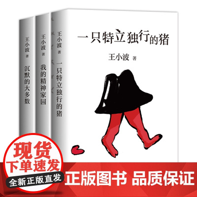 王小波经典杂文3册 一只特立独行的猪 我的精神家园 沉默的大多数