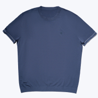 尘界潮牌短袖针织衫男夏季薄款休闲打底衫时尚圆领t恤毛衣