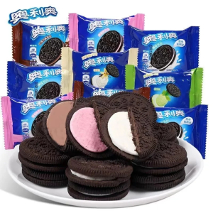 奥利奥夹心巧克力饼干小包装500g儿童休闲零食点心散装正品( 白桃乌龙味)
