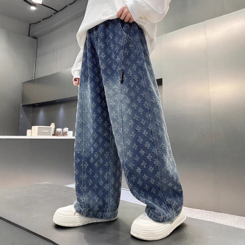 儿童装男童春装裤子2026新款春季长裤中大童春秋款男孩牛仔裤