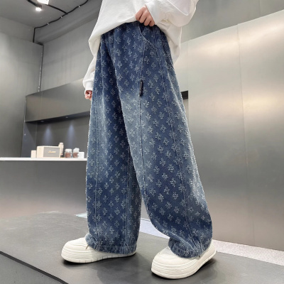 儿童装男童春装裤子2026新款春季长裤中大童春秋款男孩牛仔裤_750