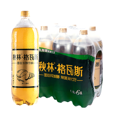 秋林格瓦斯饮料低热量东北哈尔滨特产1.5l*6瓶网红饮品