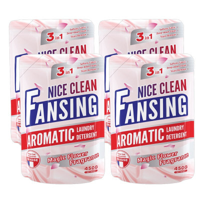 蓝漂(Lampure) 浣馨香氛洗衣液袋装 450g*4袋HX-361923