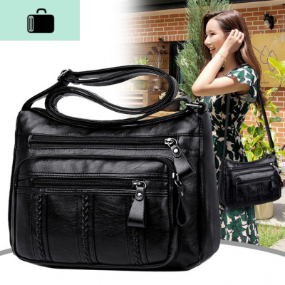 中年女包包2019新款妈妈大容量软皮时尚百搭大气中老年单肩斜挎包NEW LAKE女斜挎包