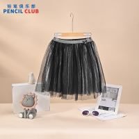 [1件3折]铅笔俱乐部秋冬新款女童短裙中大童网纱裙子儿童百搭半身裙