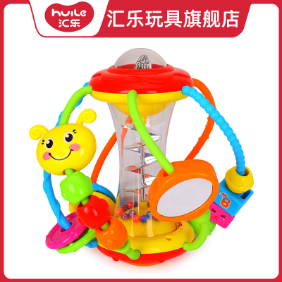汇乐旗舰店929儿童多功能益智婴幼儿手抓球宝宝3-6-12个月牙胶摇铃球0-1岁男女孩玩具
