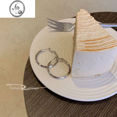 JiMi耳圈女小众设计感高级冷性风素圈耳钉耳环圈圈2023年新款耳饰