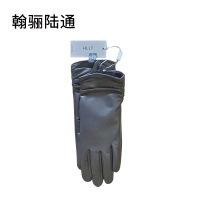 翰骊陆通 真皮手套山羊皮中长款女加绒手套 JR-1 双