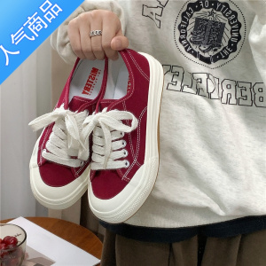 SUNTEK易少年 薄款透气帆布鞋女ins潮超火百搭休闲学生板鞋2023夏季新款