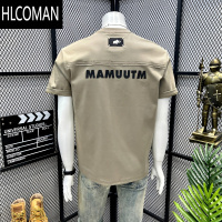 HLCOMAN美式潮牌短袖t恤男士时尚圆领内搭2025夏季新款百搭休闲半袖上衣