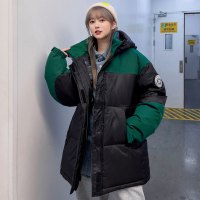 JEEP SPIRIT吉普2022新款情侣羽绒服男女冬季拼接撞色宽松情侣加厚保暖运动外套潮