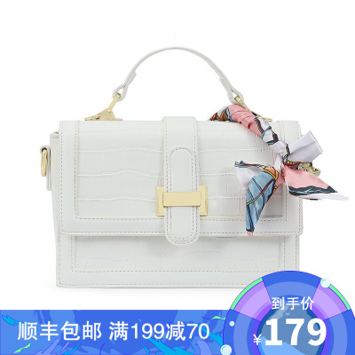 CAMILA&KORALI旗舰店小ck2021新款精品女包包单肩斜挎手提链条小方包鳄鱼纹春夏时尚休闲潮