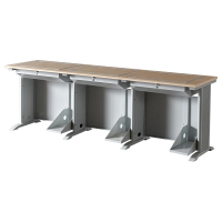 臻远ZY4012421隐藏式翻转电脑桌培训桌教室机房多媒体学习桌办公桌C款三人位