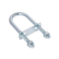 中锦科技 镀锌U型螺栓螺丝带挡板U形管夹管卡 M8*34*250mm 4.8级 套