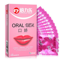 倍力乐避孕套口娇套10只装女性专用口吹口爱安全套女用内浮点大颗粒超薄款水蜜桃水果味润滑夫妻性生活计生器械男用成人情趣用品