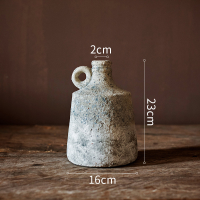 美帮汇美式耳朵手工花瓶花盆 复古粗陶红陶禅意摆件干花插花装饰 耳朵花瓶(小号)