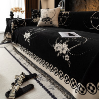 香风雪尼尔沙发巾四季通用全包沙发套防尘罩客厅一片式沙发盖布垫